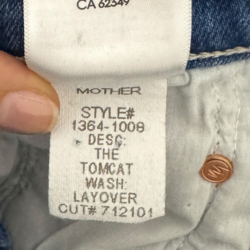Mother Tomcat High Rise Straight Leg Denim Ankle Jeans Layover‎ - Picture 3 of 8